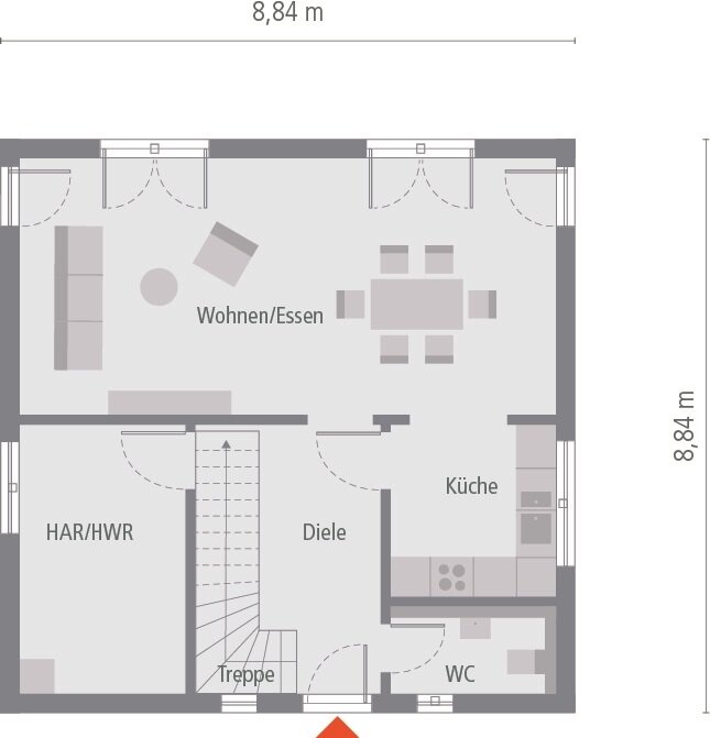 Stadtvilla 11 EG_Grundriss