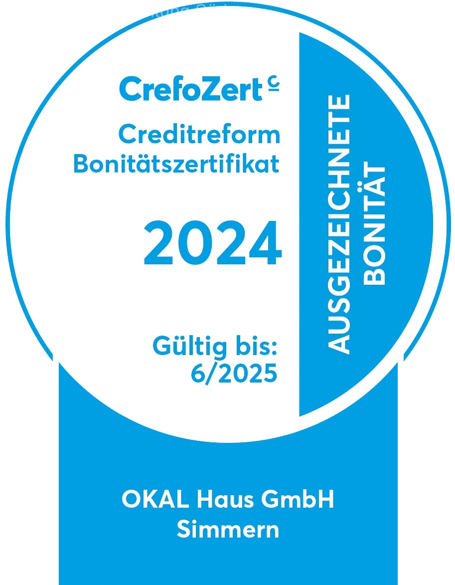 BONITÄTSZERTIFIKAT OKAL Haus GmbH