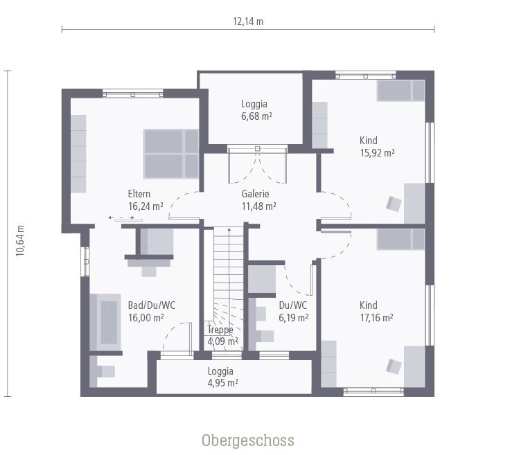 Grundriss Obergeschoss Black Label 20