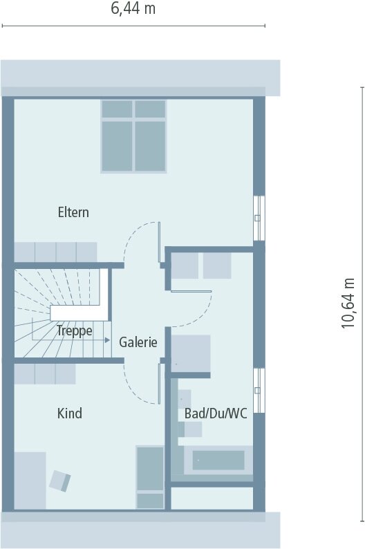 Grundriss Dachgeschoss Doppelhaus 07